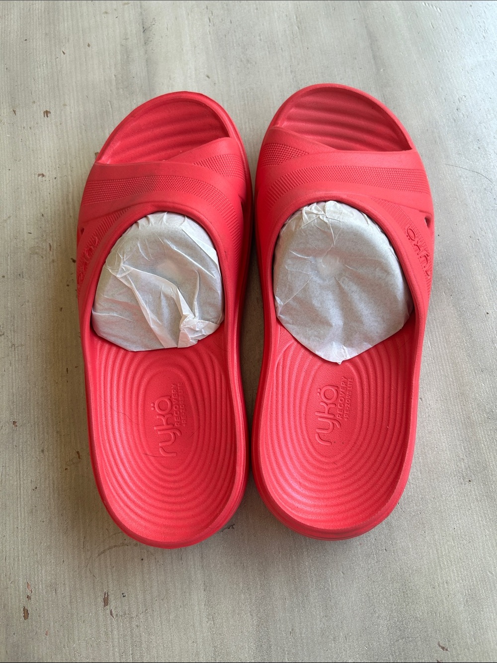Ryka Women’s Slide Sandal in Coral Red